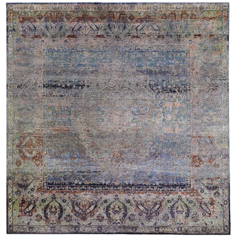 Carpet for resale rug-Purple Alchemy Traditional Silk Rug - 9' x 9'6"