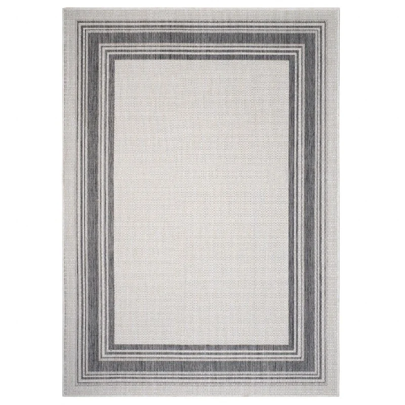 Carpet wool-3' X 5' Indoor / Outdoor Area Rug - Gray