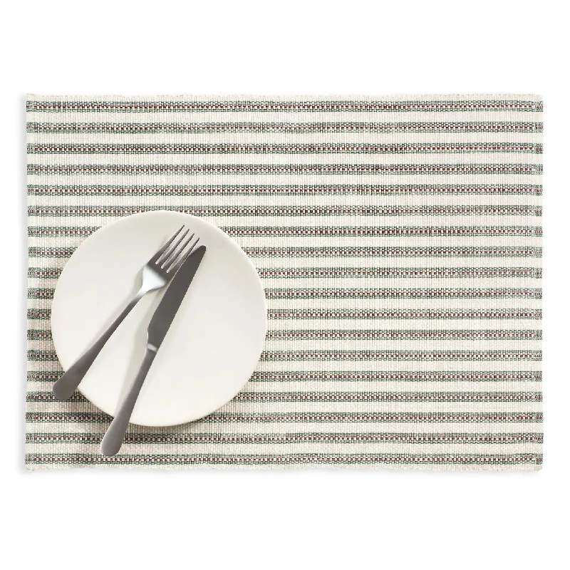 Carpet sustainable-Bell Stripe Green Placemat Set of 4