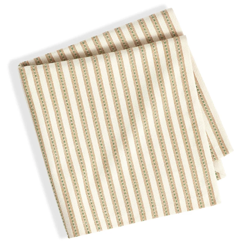 Carpet for wool rug-Bell Stripe Ochre Napkin Set of 4