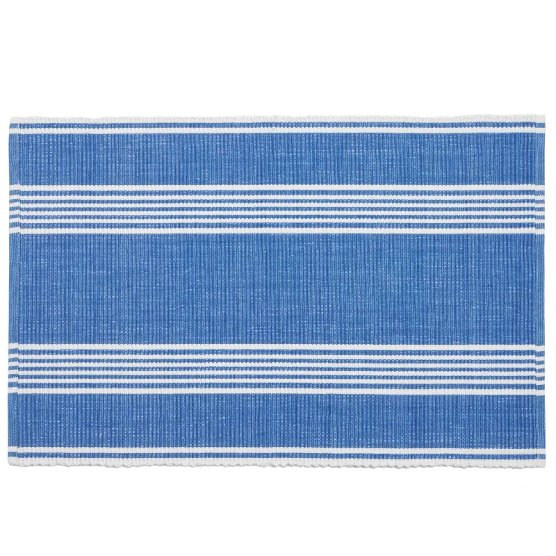 Carpet for museum-Bistro Stripe French Blue Placemat Set of 4