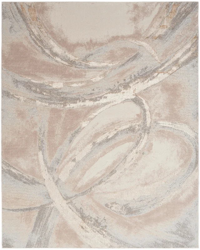 Carpet beige-Inspire Me! Home Décor Brushstrokes BSK01 Beige/Grey Area Rug