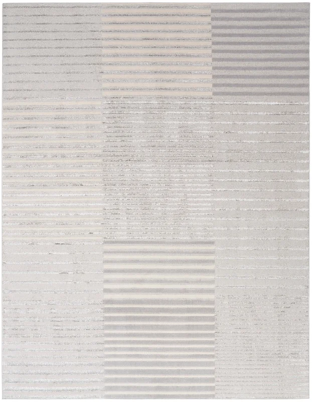 Carpet abstract-Inspire Me! Home Décor Brushstrokes BSK04 Silver Grey Area Rug