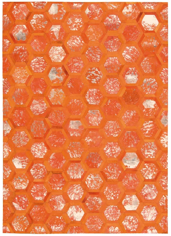 Carpet for wool rug-Michael Amini City Chic MA100 Tangerine Area Rug