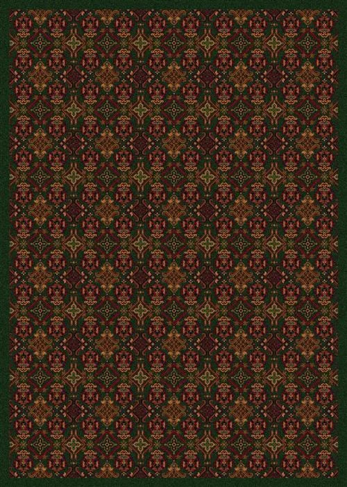 Carpet octagonal-Turkoman-11500 Olive