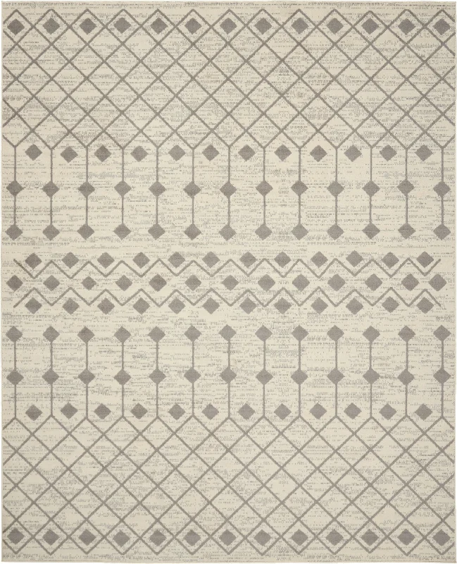 Carpet for reading rug-Nourison Grafix GRF37 Ivory/Grey Area Rug