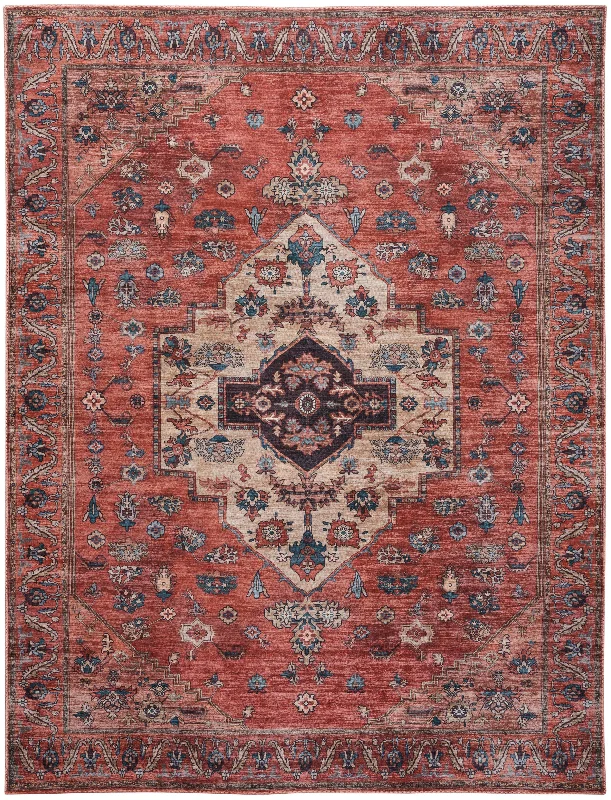 Carpet for guest room-Nourison Grand Washables GRW03 Rust Multicolor Area Rug