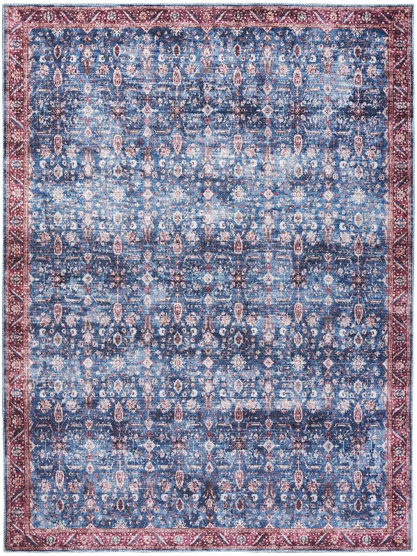 Carpet for wedding-Nourison Grand Washables GRW06 Blue Brick Area Rug