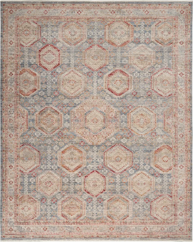 Carpet water resistant-Nourison Homestead HMS01 Light Blue Multi Area Rug