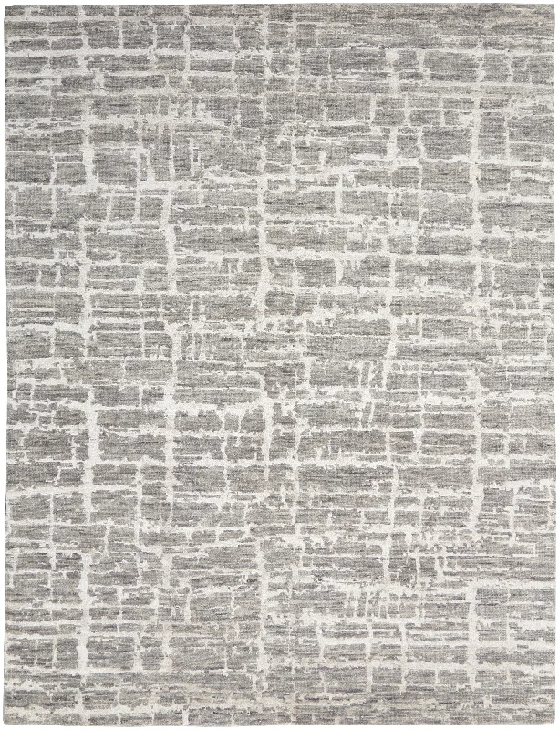 Carpet for bathroom-Nourison Luna LUN02 Grey Silver Area Rug