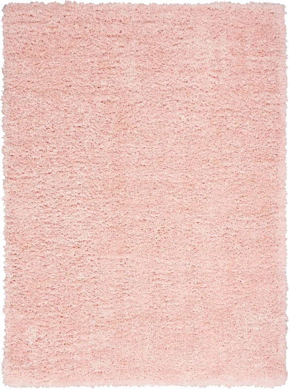 Carpet for game room-Nourison Lush Shag LSS01 Blush Area Rug