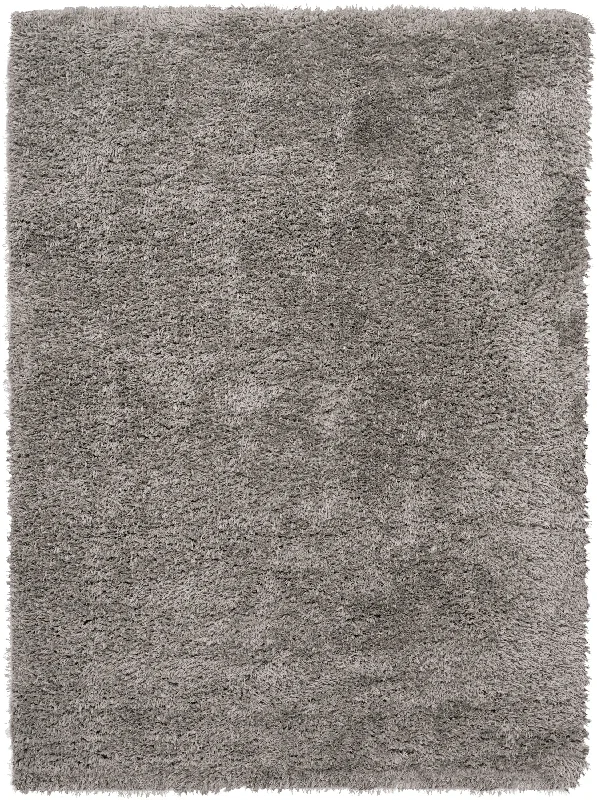 Carpet for library-Nourison Lush Shag LSS01 Grey Area Rug