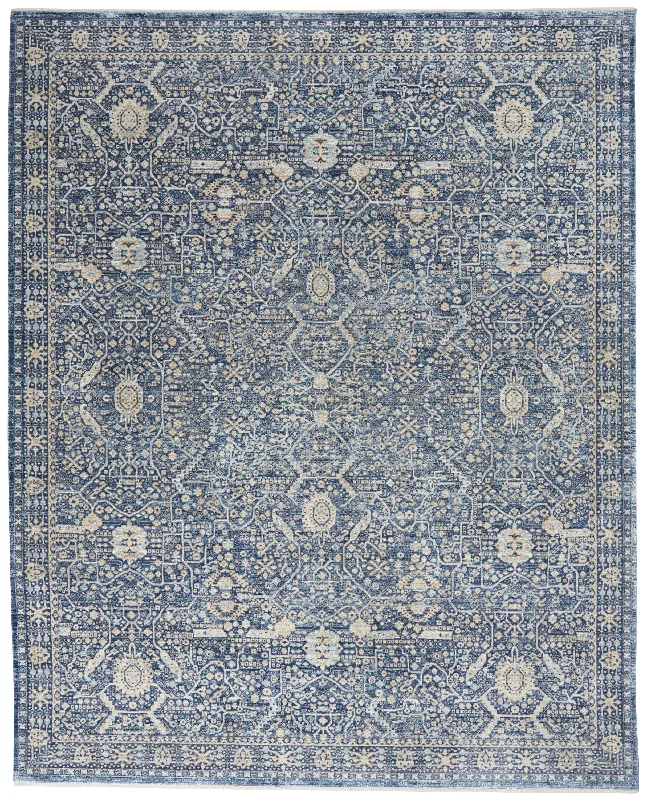 Carpet area rug-Nourison Lustrous Weave LUW03 Blue Area Rug