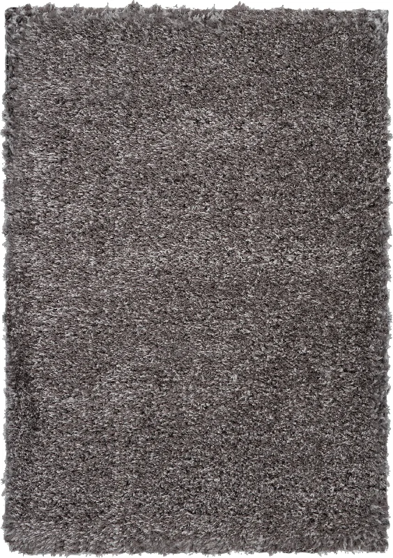 Carpet low pile-Nourison Luxe Shag LXS01 Charcoal Area Rug