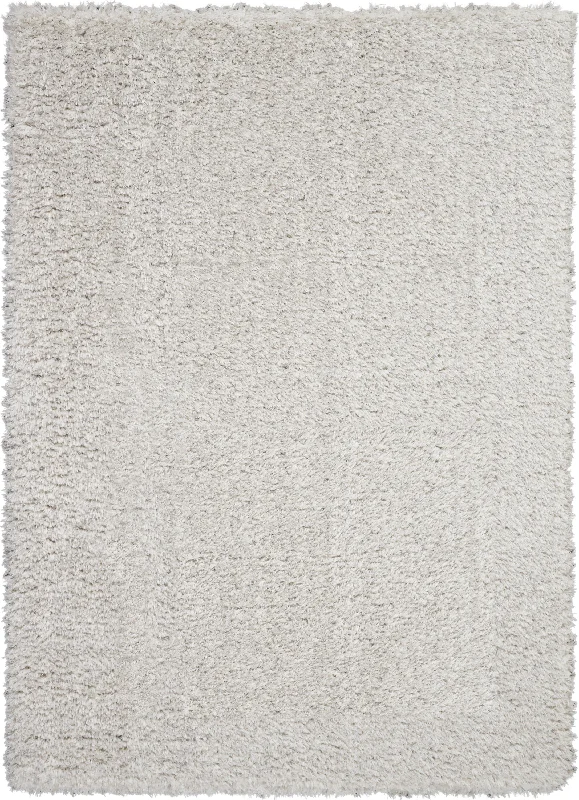 Carpet tufted-Nourison Luxe Shag LXS01 Light Grey Area Rug