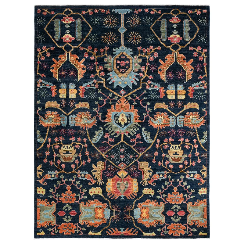 Carpet soft-Blue Traditional Serapi Wool Rug - 8'10" x 11'8"