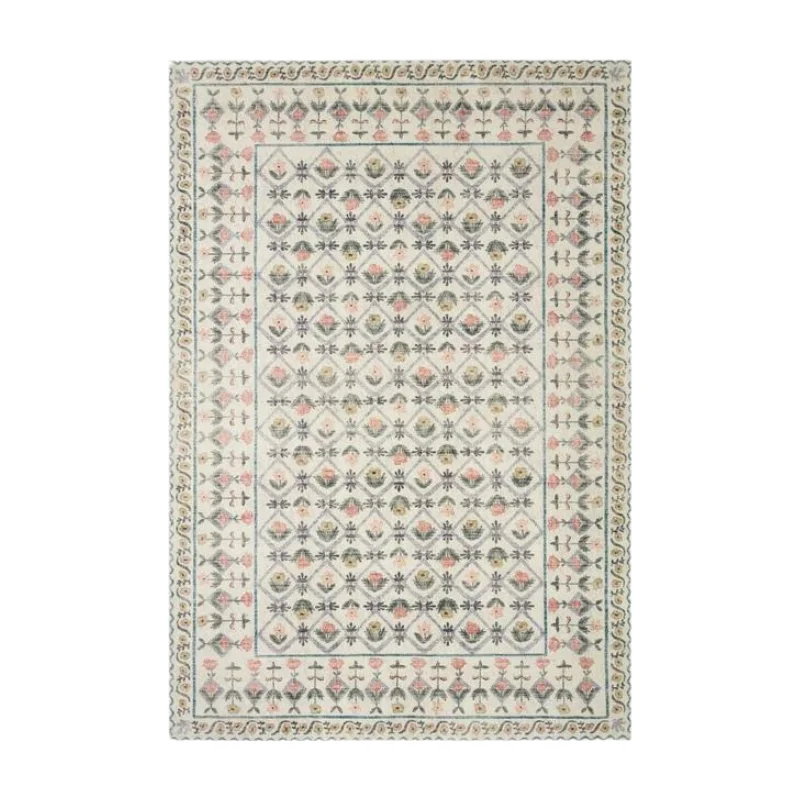 Carpet for barbecue rug-Rifle Paper Co. X Loloi Eden Lattice Ivory Rug