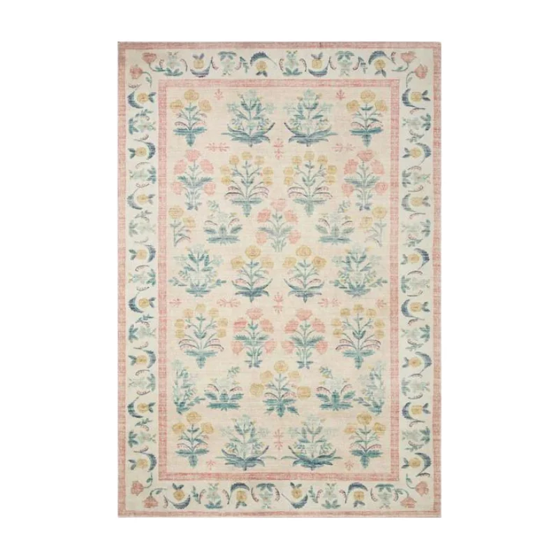 Carpet for attic-Rifle Paper Co. X Loloi/ Eden Mughal Rose Blush Rug