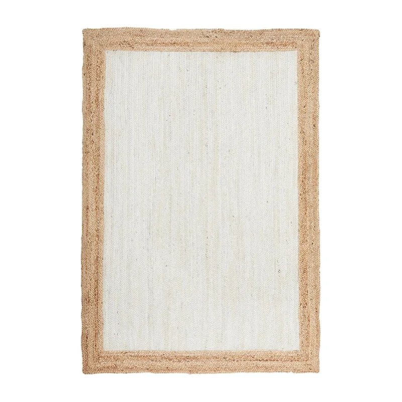 Carpet for yurt-Noosa 333 Rug (White, Natural)