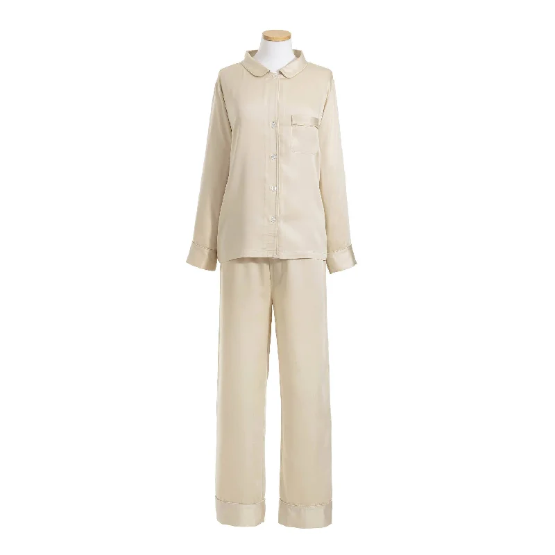 Carpet pink-Silken Solid Sand Pajama