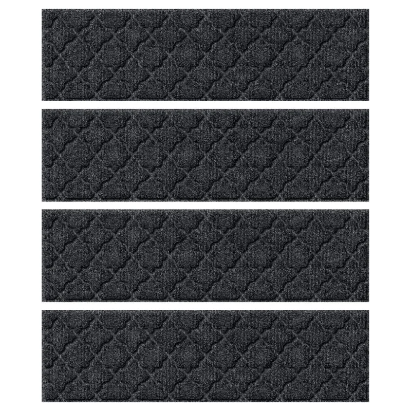 Carpet gray-WaterHog Cordova 8.5"x30" Indoor/Outdoor Stair Treads Set/4 - 8.5x30