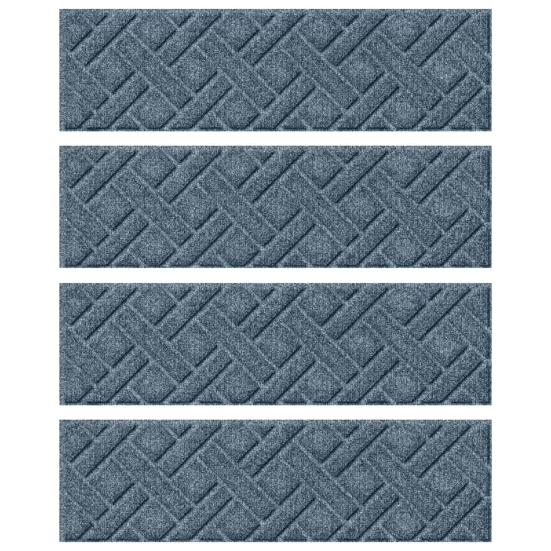 Carpet for stone floors-WaterHog Lattice 8.5"x30" Indoor/Outdoor Stair Treads Set/4 - 8.5x30