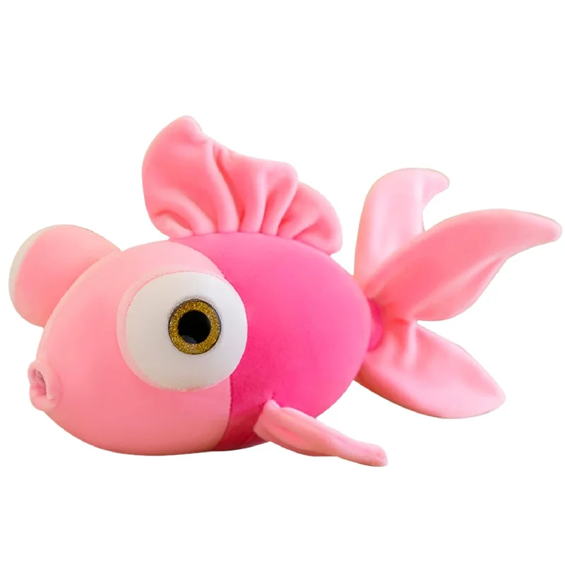 Pillow with strong fill-13.8" Goldfish Stuffed Animal Soft Cute Fish Plush Pillow Toy Gift For Girl