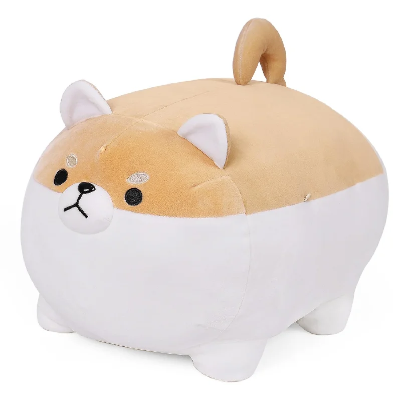 Pillow for posture relief-19.6" Fat Dog Plush Pillow Shiba Inu, Cute Corgi Stuffed Animals Plushies T