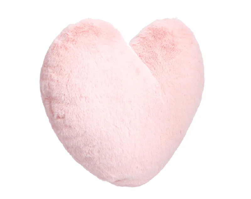 Pillow with cozy texture-Basics Peony Pink Heart Decorative Pillow, 45 cm x 41 cm