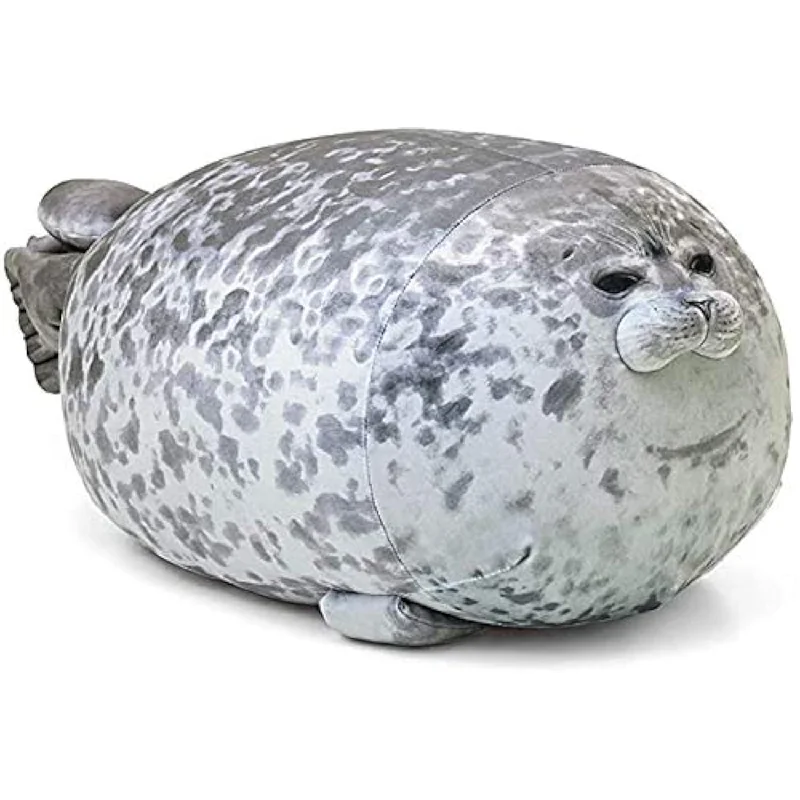 Pillow for back health-Chubby Blob Seal Pillow Cute Seal Plush Toy Cotton Stuffed Animals (Small)