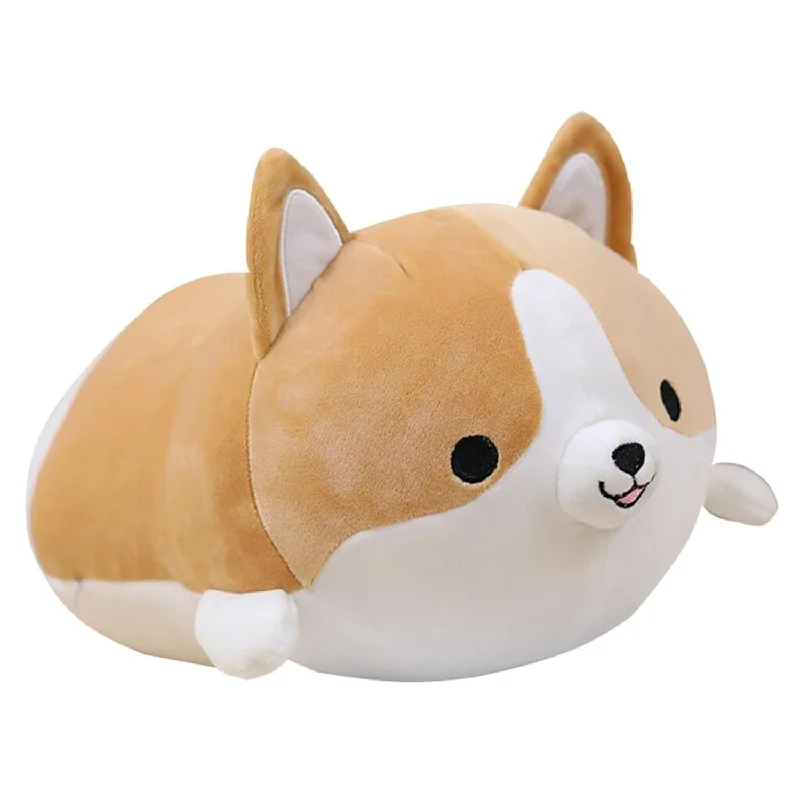 Pillow with smooth fabric-Corgi Dog Plush Pillow, Soft Cute Shiba Inu Akita Stuffed Animals Toy Gifts