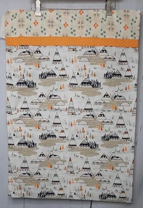 Pillow for bedroom relaxation-Pillow Case  Forest TeePee Orange/White Standard-Rt56otp1