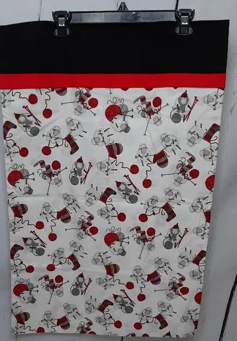 Pillow for twin sleep-Pillow Case Sheep Knit Black,Red, White Standard rtrbks1