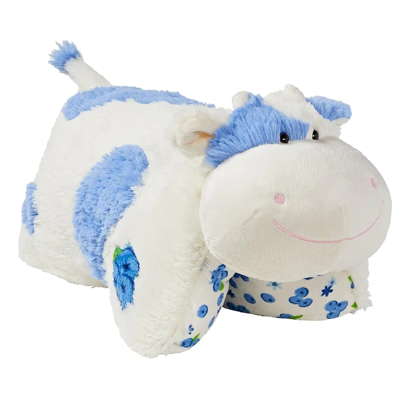 Pillow for king sleep-Pillow Pets Sweet Scented Blueberry Cow Stuffed Animal Plush Toy