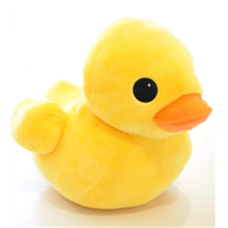 Pillow with fluffy design-Yellow Duck Stuffed Plush Pillow Animal Dolls Super Soft Huggable Toy Gift