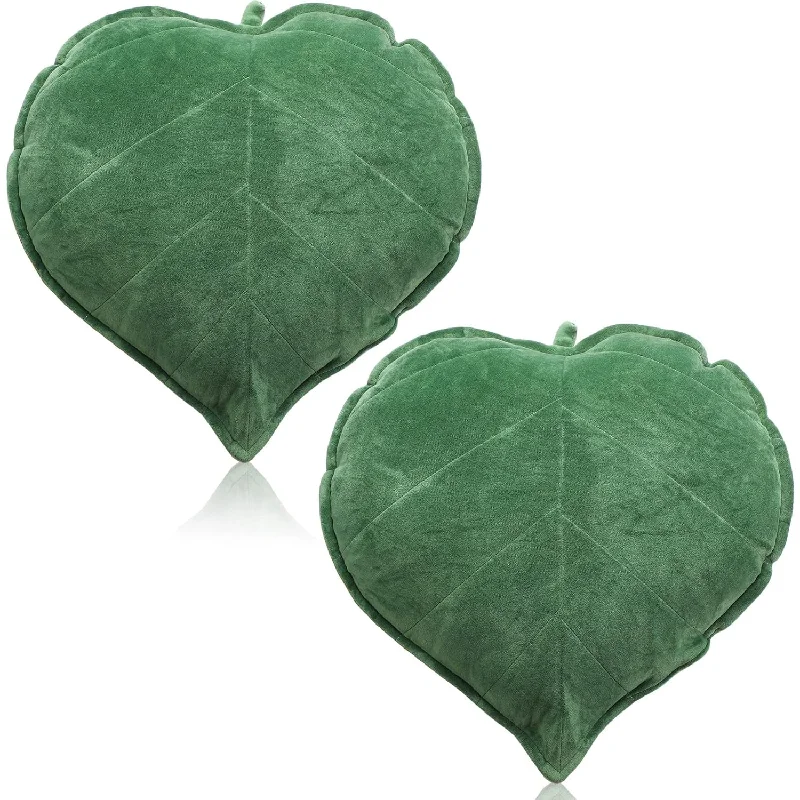 Pillow for neck pain-2 Pieces Leaf Shaped Throw Pillow Cushion 20 X 20 Inch 3D Leaf Shaped Throw Pi