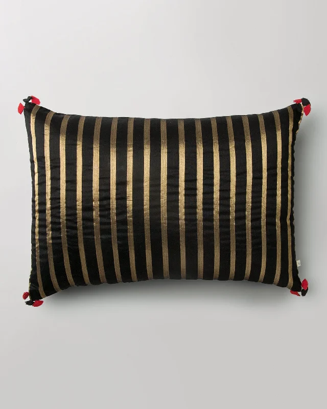 Pillow with linen design-Aurum Lumbar Pillow Cover