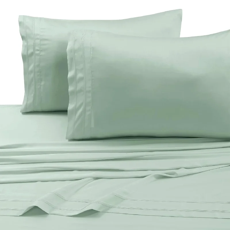 Pillow with satin cover-Bamb300Pckisa 300 Tc Rayon From Bamboo Pillow Pair, King (Pack Of 2), Sage Gre