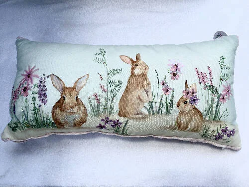 Pillow with removable texture-Bunny Boulevard Pillow 14 x 28inch