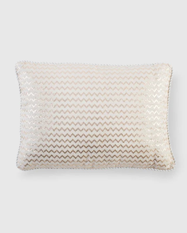 Pillow with medium finish-Chevron Chanderi Pillow Cover