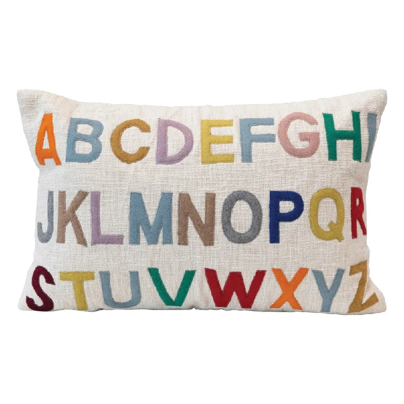 Pillow for spinal relaxation-Creative Co-op - Alphabet Pillow