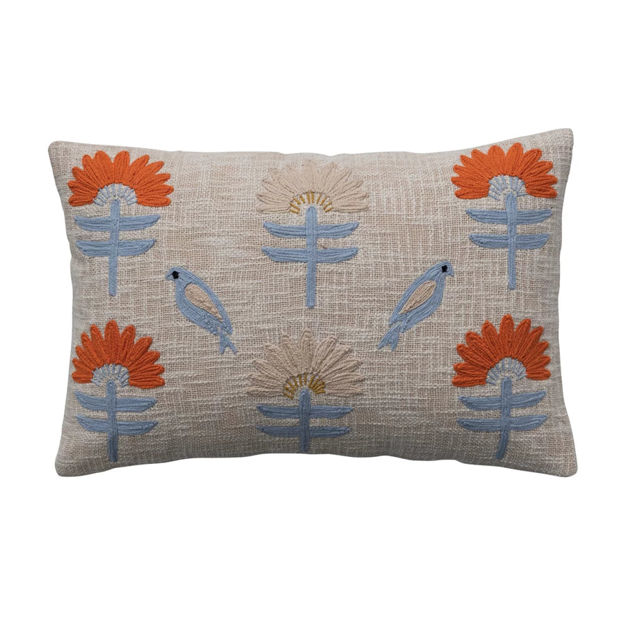 Pillow for toddler sleep-Creative Co-op - Birds of Paradise Pillow