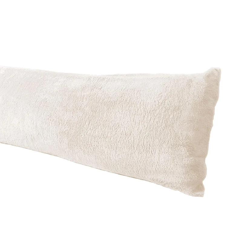 Pillow for spare rooms-Extra Soft Body Pillow Cover, Sherpa/Microplush Material, 20X54 Inches, Zipper