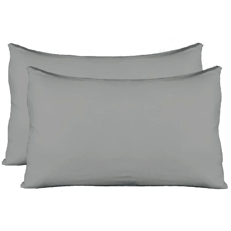 Pillow with silky cover-Extra Soft Jersey Knit Pillow Cases, Standard Size With Hidden Zipper, Soft Th