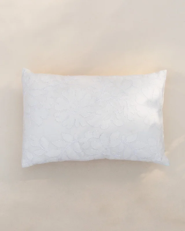 Pillow with natural design-Flora Applique Pillow Cover