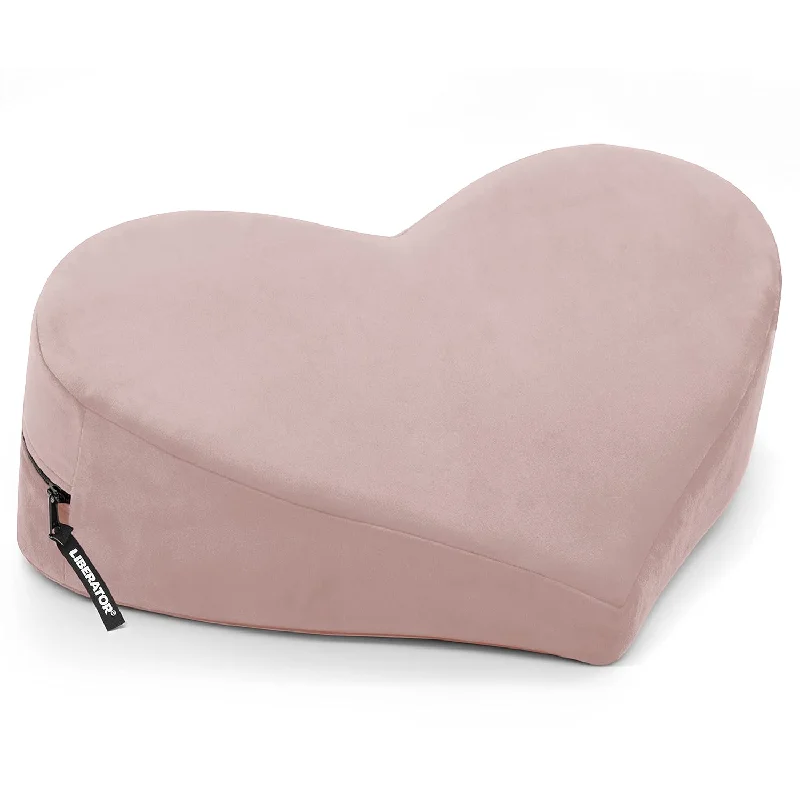 Pillow for everyday comfort-Heart Wedge Sensual Positioning Pillow - Microvelvet Rose 14088