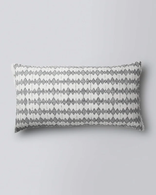 Pillow for guest relaxation-Jamdani Lumbar Pillow Cover