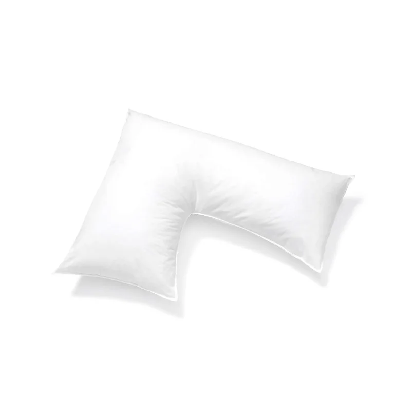 Pillow with cooling effect-L Shaped Pillow Support For Head, Neck And Shoulders - White Cover Included