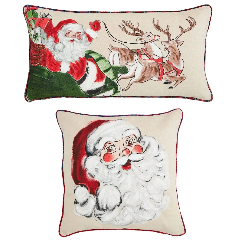 Pillow for nightly relaxation-Mud Pie - Christmas Painted Pillow