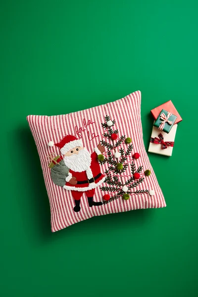 Pillow with gel texture-Mud Pie - Fa La La Santa Pillow